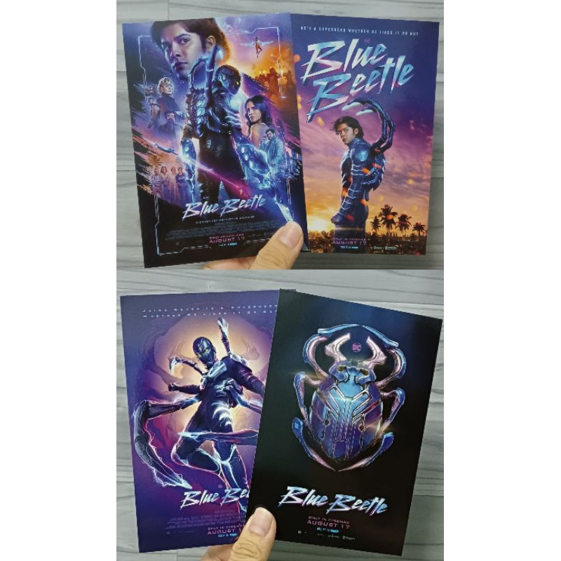 (4 ใบ 59 บาท) โปสการ์ด Blue Beetle บลู บีเทิล (ครบชุด 4 ใบ) จาก Major Cineplex Postcard Blue Beetle 