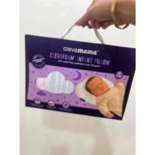 Clevamama clevafoam infant pillpw 0-6 M พร้อมปลอกหมอน มือสองสภาพ 95%