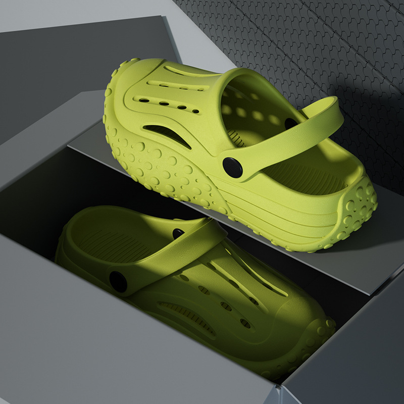 New crocs FlipFops ฤดูร้อนป้องกันการลื่นไถลและทนต่อการสึกหรอห้องน้ำกีฬากลางแจ้งชายหาดรองเท้าแตะและรองเท้าแตะE15 - รูปที่ 2