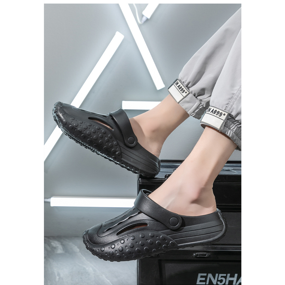 New crocs FlipFops ฤดูร้อนป้องกันการลื่นไถลและทนต่อการสึกหรอห้องน้ำกีฬากลางแจ้งชายหาดรองเท้าแตะและรองเท้าแตะE15 - รูปที่ 3