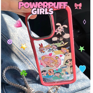 Powerpuffgirls phone case เคสไอโฟนสีชมพูลายพาวเวอร์พัฟเกิร์ล