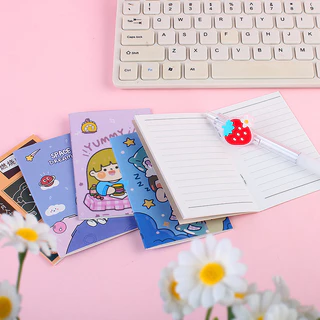 ✿notebook✿A7สมุดโน๊ตจิ๋ว สุ่มลาย สมุดจิ๋ว มีเส้น 10.5x7 cm สมุดจดบันทึก สมุดพกพา สมุดโน๊ต ของแจก