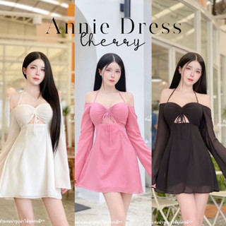 Annie Dress เดรสนางฟ้า ปาดไหล่ผูกคอ ผ้าซีทรูมีซับใน