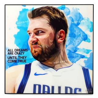 Luka Doncic ลูก้า ดอนซิช Basketball บาสเก็ตบอล รูปภาพ​ติด​ผนัง​ pop art​ บาส กรอบรูป​​ นักกีฬา ของขวัญ​​ แต่งบ้าน