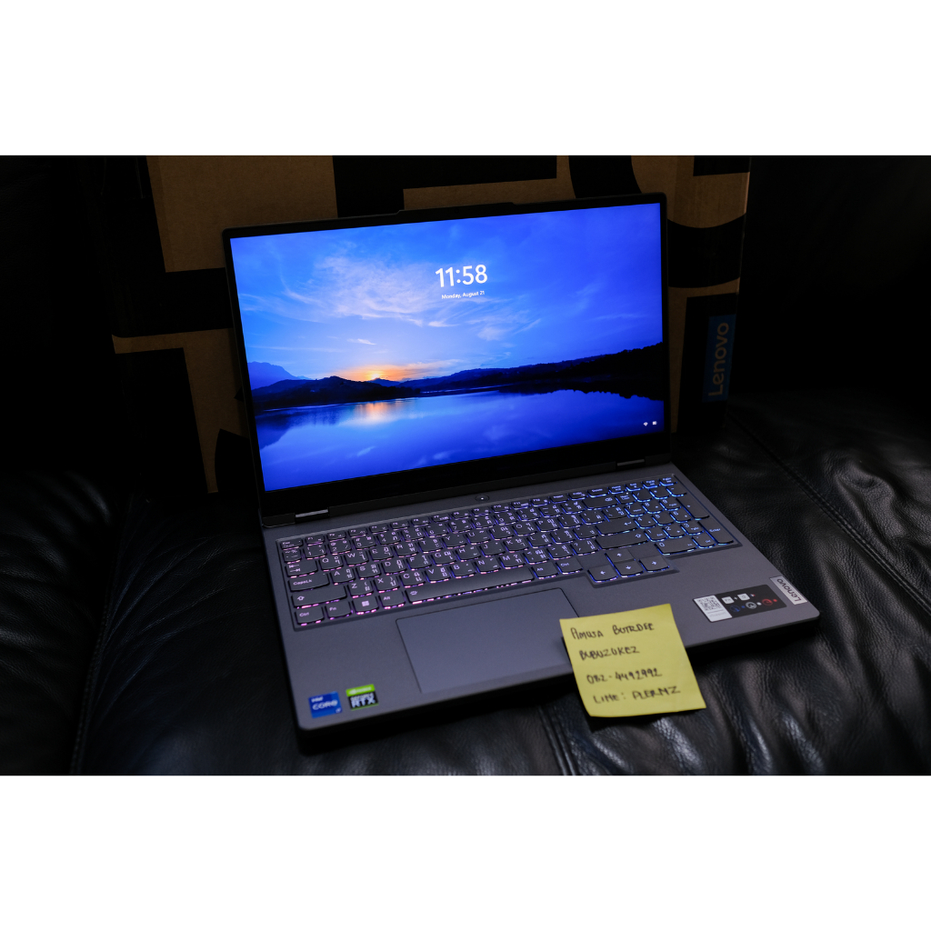 Lenovo Legion5 15IAH7H 82RB00A1TA (Storm Grey) - 12700H 3060 16GB ครบกล่อง ประกันซ่อมถึงบ้าน ถึง 08/