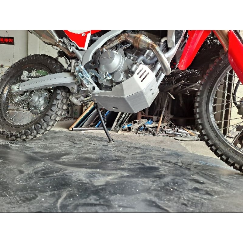 กันแคร้ง HONDA CRF 300 L งาน อลูมิเนียม หนา 4 มิล แข็งแรง ทำสี พาวเดอร์โค้ท