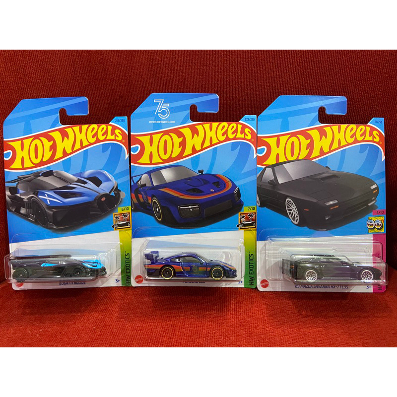 🔥Hot Wheels🔥รถ BUGATTI BOLIDE , PORSCHE 935 , 89’ MAZDA SAVANNA RX-7 FC35 ของแท้ 💯%