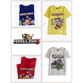 🔥New Arrival🔥 เสื้อยืดคอกลมเด็ก งานป้าย uniqlo ลาย Minecraft