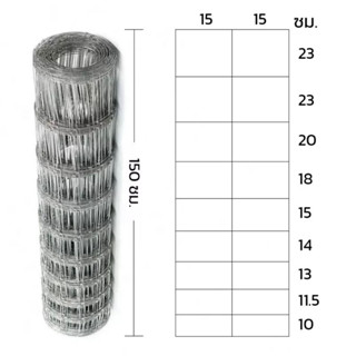 ลวดตาข่ายถักปมสูง 1.5 ยาว 50m.