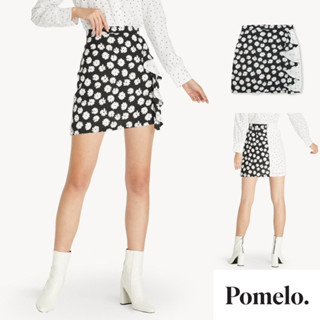 POMELO MINI TWO TONE SIDE RUFFLE SKIRT กระโปรงแต่งระบาย - S A50