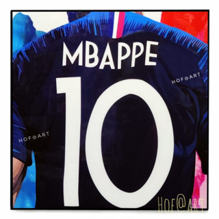 Kylian Mbappe คีเลียน เอ็มบัปเป้ PSG ฟุตบอล​โลก ฝรั่งเศส รูปภาพ​ติด​ผนัง​ pop art ฟุตบอล​ กรอบรูป​​ ของขวัญ รูปภาพ​