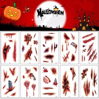 Tattoo ฮาโลวีน Halloween สติกเกอร์ ฮาโลวีน พร้อมส่ง Tattoo ฮาโลวีน