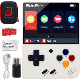 (พร้อมส่งไทย-ฟรีเคส) Miyoo Mini Plus เครื่องเล่นเกมพกพา OnionOS หน้าจอ 3.5 นิ้ว เล่นเกม PS1 GBA SF GBA AD