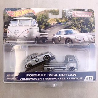 พร้อมส่ง Hot wheels TEAM TRANSPORT #13 PORSCHE 356A OUTLAW , VOLKSWAGEN TRANSPORTER T1 PICKUP