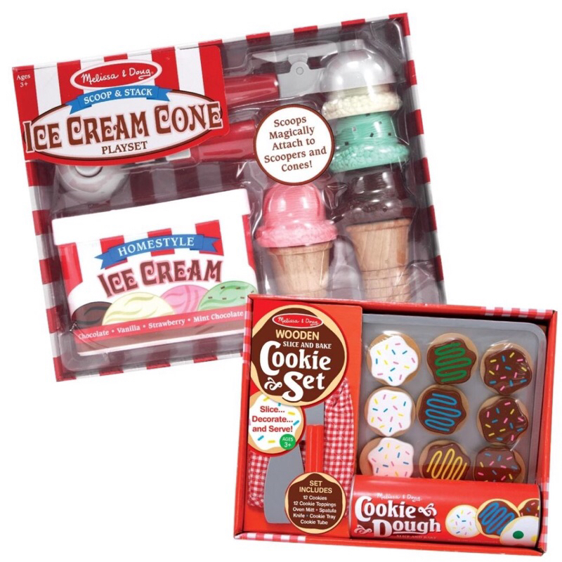 Melissa & Doug - Wooden Slice & Bake Cookie Set  หลอดคุกกี้ อย่างดี ทนทาน หลากรุ่น 4074/5158