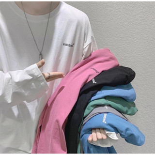 SOS ส่งจากไทย M～5XL เสื้อแขนยาว ทรงหลวม ผ้าไม่หนา ไม่ร้อน สีไม่ตก  #Q23