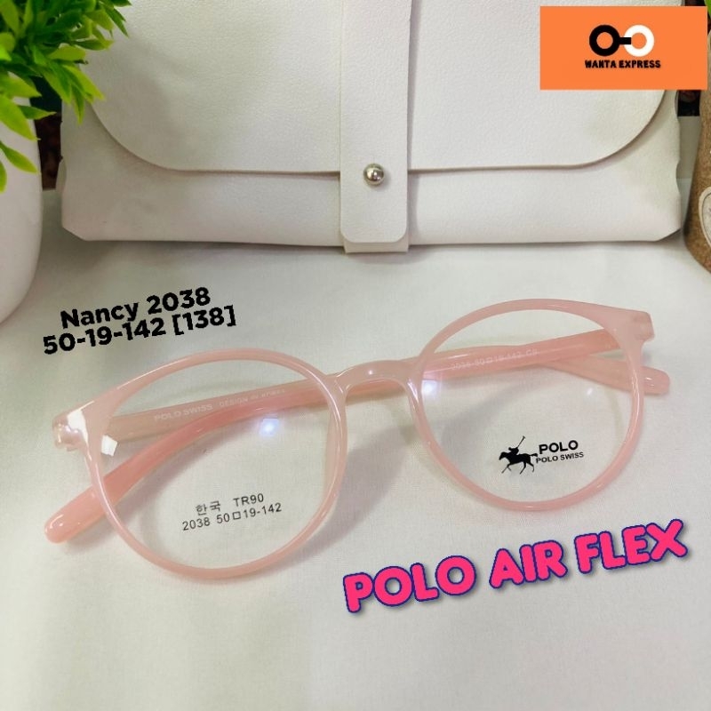 กรอบแว่นตา ผู้หญิง เบา POLO FLEX 2038 ยืดหยุ่น พร้อมเลนส์ ตัดแว่น สายตาสั้น ยาว แว่นกรองแสง บลูบล็อก ออโต้ ตัดเลนส์สายตา