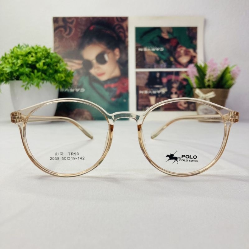 กรอบแว่นตา ผู้หญิง เบา POLO FLEX 2038 ยืดหยุ่น พร้อมเลนส์ ตัดแว่น สายตาสั้น ยาว แว่นกรองแสง บลูบล็อก ออโต้ ตัดเลนส์สายตา