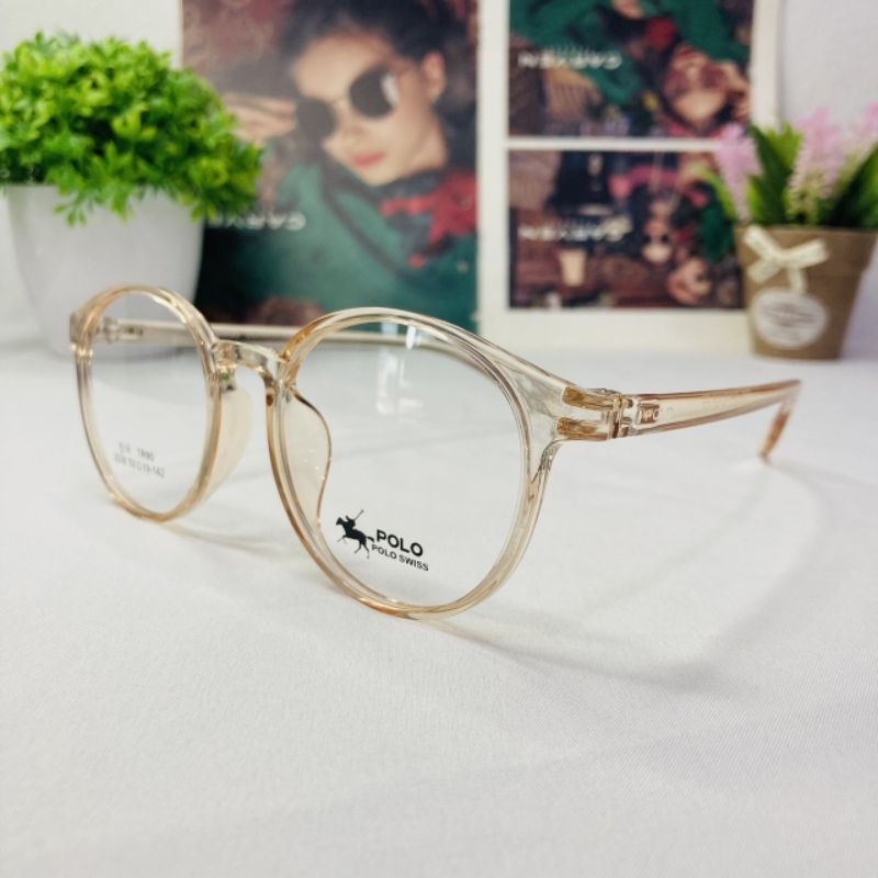 กรอบแว่นตา ผู้หญิง เบา POLO FLEX 2038 ยืดหยุ่น พร้อมเลนส์ ตัดแว่น สายตาสั้น ยาว แว่นกรองแสง บลูบล็อก ออโต้ ตัดเลนส์สายตา