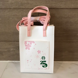 กระเป๋า Tote bag พร้อมสายยาว แบรนด์ Starbucks Limited edition ของแท้ ฉลองครบรอบ 25 ปี ของใหม่ มือ 1