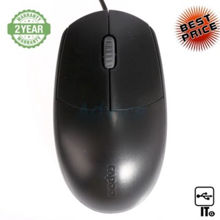 USB MOUSE RAPOO N100 BLACK ประกัน 2Y เมาส์ เม้าส์ เม้า เม้าท์ เมาส