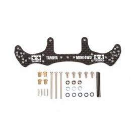 มัลติหน้าคาบอน "สกรีนขาว" &lt;Tamiya 15499 – HG Carbon Wide Rear Plate (1.5mm)&gt;