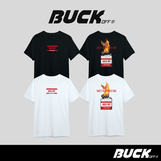 BUCKOFF : เสื้อยืดโอเวอร์ไซส์ สกรีนลาย OVERSIZED T-SHIRT ทรงหลวม Cotton 100% สัมผัสนุ่ม สวมใส่สบาย รุ่น TP17