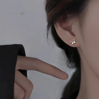 GLAMOR✨ต่างหูเงินแท้ Mini Butterfly ต่างหูเงิน ต่างหูผีเสื้อ ต่างหูสวยๆ ตุ้มหูเพชรcz ต่างหูแฟชั่น