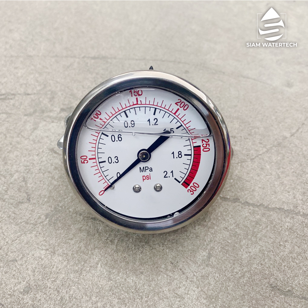 Pressure Gauge เกจน้ำมัน แบบเกลียวยึดหลัง 150 PSI และ 300 รูปที่ 6