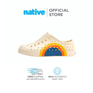 Native รองเท้ากันน้ำเด็กเล็ก EVA รุ่น Jefferson Sugarlite Block Bone White/ Spicy Flame Vallarta Circle