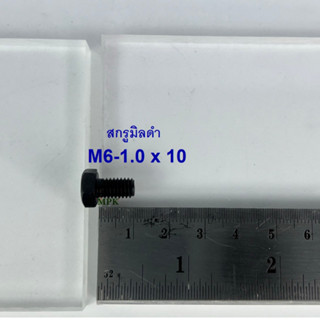 สกรูมิลดำ M6-1.0x10 (บรรจุ 100 ตัว)