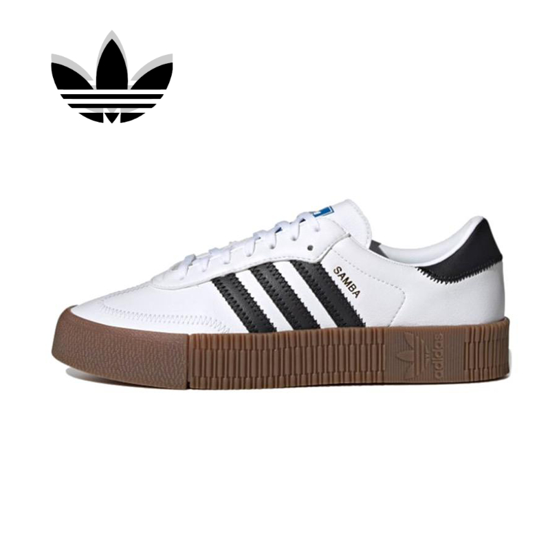 adidas ORIGINALS SAMBA ROSE Low Top รองเท้าผ้าใบสีขาวสีดำสีน้ำตาลของแท้ 100%