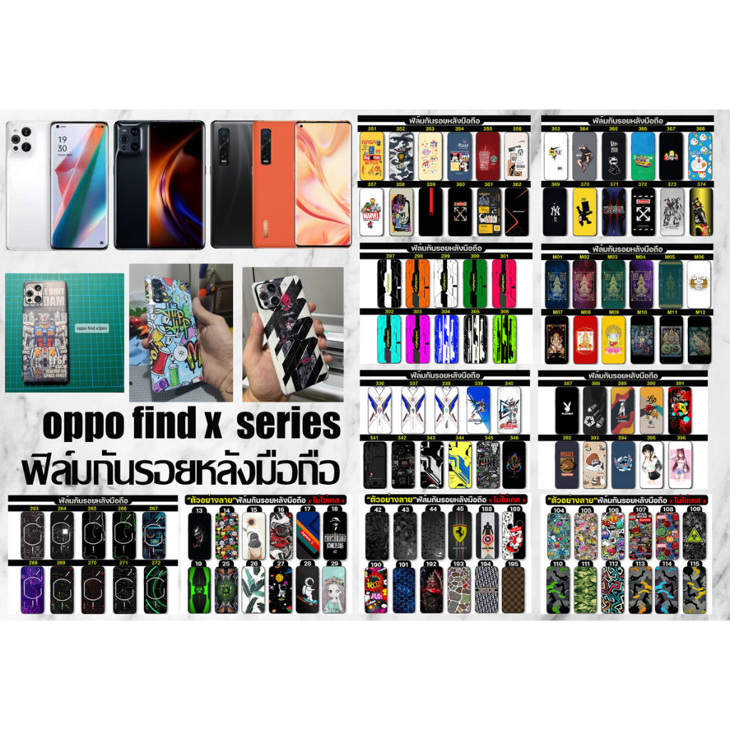 Oppo Find X/Find X2/Find X2pro/Find X3 pro/Find X5 pro/x6/x6pro ฟิล์มกันรอย รอบตัว กันรอย ฟิล์มหลังเ