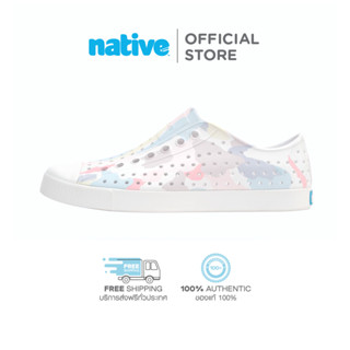 Native รองเท้ากันน้ำผู้ใหญ่ EVA รุ่น Jefferson Sugalite Print Shell White Pink Brush Camo