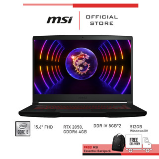 MSI Notebook (โน้ตบุ๊ค) Thin GF63 12UCX-463TH (15.6, DDR IV 8GB*2, i5) เกมมิ่งโน้ตบุ๊ก