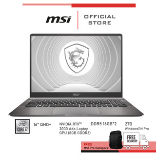 MSI Notebook (โน้ตบุ๊ค) CreatorPro Z16 HXB13VJTO-219TH (i7, DDR5 16GB*2, จอ16นิ้ว)