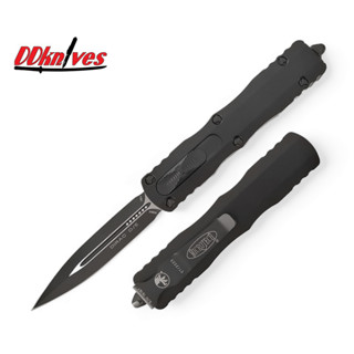 มีดออโต้ Microtech Dirac D/E OTF Automatic Knife Tactical Black Blade, Black Handles (225-1T)