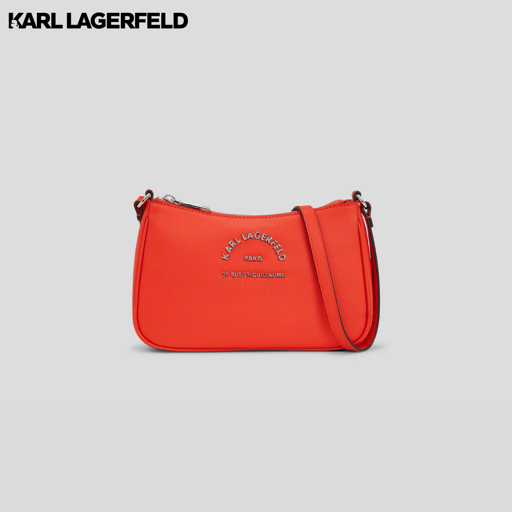 KARL LAGERFELD - RUE ST-GUILLAUME SMALL CROSSBODY BAG 235W3126 กระเป๋าสะพาย POPPY RED