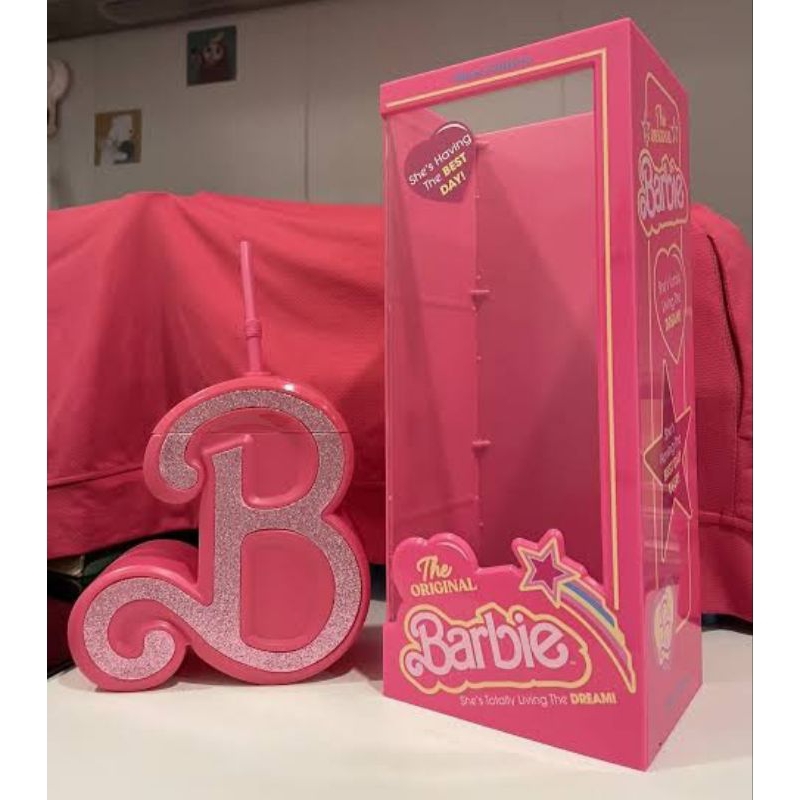 ถังป๊อปคอร์น แก้วน้ำบาร์บี้ Barbie จาก SF Cinema Barbie Bucket Set Barbie Cup Popcorn Bucket  กล่องป