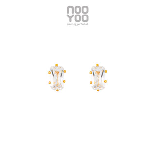 NooYoo ต่างหูสำหรับผิวแพ้ง่าย Cubic Zirconia 5x3 มม