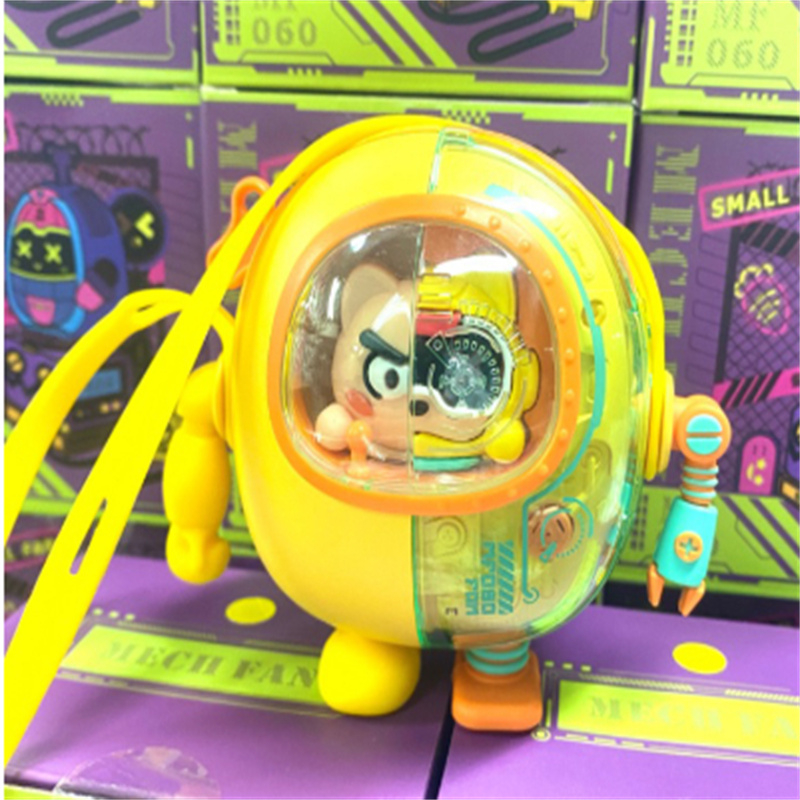 TAIDU Mini usb mecha พัดลมไฟฟ้าขนาดเล็ก mecha นักบินอวกาศ พัดลมตั้งโต๊ะแบบห้อยคอ พัดลมพกพาไร้ใบ