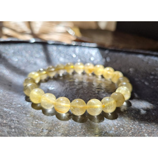 (Special price) กำไลหิน หินไหมทอง Golden Rutilated Quartz เส้นไหมละเอียด ส่องประกาย