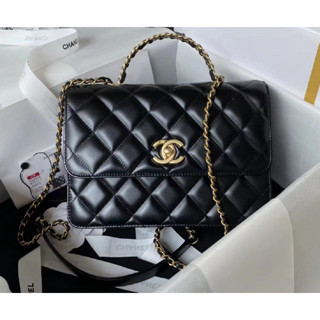 2023 spring new product Chanel 23P lambskin flip bag/messenger shoulder bag/กระเป๋าโซ่ชาแนล/กระเป๋าถือ