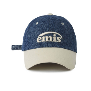 Emis New Logo Denim Ball Cap Light Blue Denim/Beige, Dark Blue Denim/Ivory Big Logo Ball Cap Navy, Blue