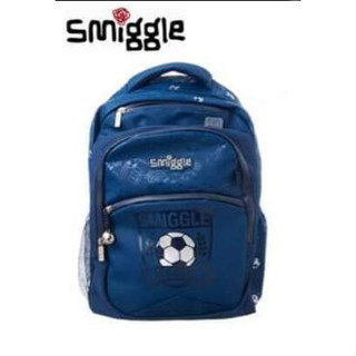 🎒Smiggle Backpacks กระเป๋าเป้ 🎒สมิกเกอร์ ขนาด 16 นิ้ว ลาย บอลน้ำเงิน15th พร้อมส่งในไทย 🛻