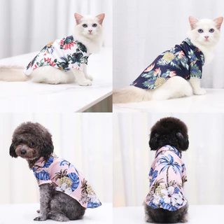 yoyopet : พร้อมส่ง เสื้อสุนัข สไตล์ฮาวาย ชุดแมว หมาพันธุ์ใหญ่ สัตว์เลี้ยงแฟนซี