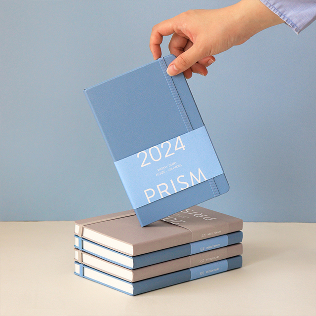 2024 Prism Weekly Diary A5 แพลนเนอร์รายสัปดาห์ Indigo Planner