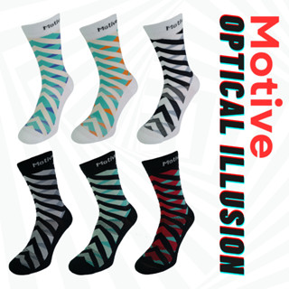 Motive Sock Sport Performance Illusion Crew ถุงเท้าวิ่งแบบฟรีไซส์