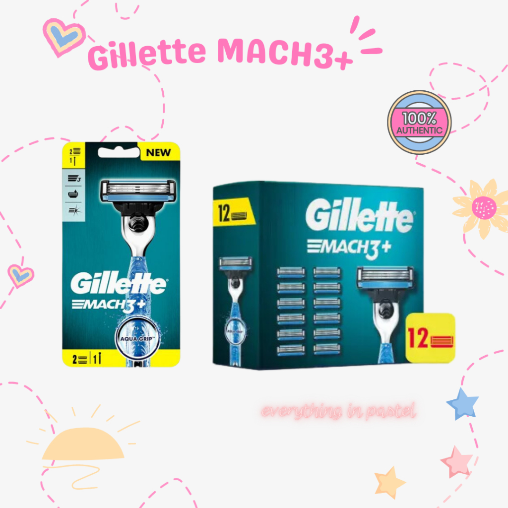 [A011] Gillette Mach3+ ด้ามโกน - ใบมีดโกน 12 ชิ้น