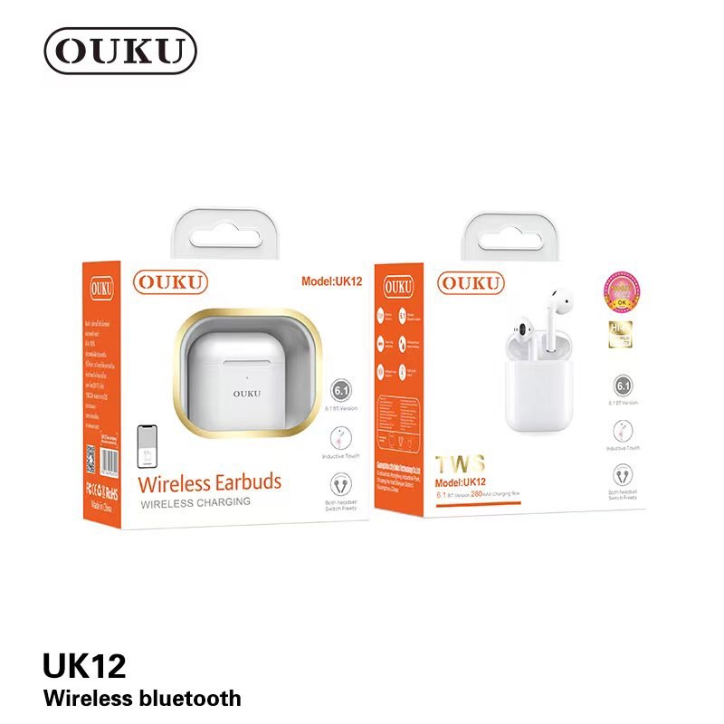 หูฟังบลูทูธไร้สาย 2023 OUKU รุ่น UK12 สําหรับ Android และ สมาร์ทโฟน